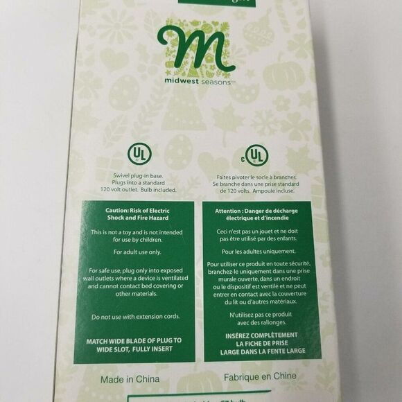 Midwest Seasons Lights in the Night Orange Seahorse Nightlight New - Picture 3 of 4